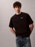 Negru Tricou Cu Logo Pe Spate  Barbati