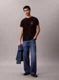 Negru Tricou Cu Logo Brodat  Barbati