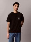 Negru Tricou Cu Logo Brodat  Barbati