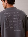 Grey Relaxed Script Logo T-shirt  Men