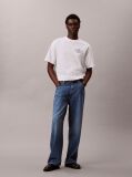 White Relaxed Script Logo T-shirt  Men