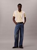 Yellow Cotton Piqué Open Collar Polo Shirt  Men