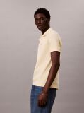 Yellow Cotton Piqué Open Collar Polo Shirt  Men