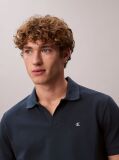 Blue Cotton Piqué Open Collar Polo Shirt  Men