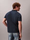 Blue Cotton Piqué Open Collar Polo Shirt  Men
