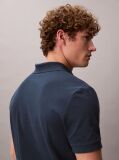 Blue Cotton Piqué Open Collar Polo Shirt  Men