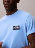 Albastru Tricou Cu Emblema Varsity  Barbati
