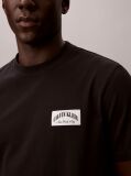 Negru Tricou Cu Emblema Varsity  Barbati