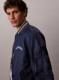 Blue Varsity Logo Bomber Jacket  Men