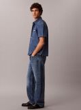 Denim Boxy Denim Short Sleeve Shirt  Men