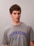 Gri Tricou Cu Logo NYC Brodat   Barbati
