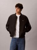 Negru Jacheta Bomber Din Nylon  Barbati