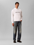 White Logo Hoodie  Men