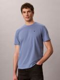 Albastru Tricou Cu Guler Rotund Cu Logo Monograma Brodat  Barbati