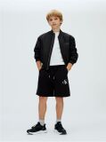 Negru Pantaloni Scurti Jogging Relaxati Pentru Copii  Copii Unisex
