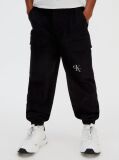 Negru Pantaloni Jogger Cargo Din Material Tesut  Baieti