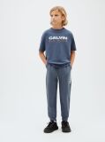 Albastru Pantaloni Jogger Lejeri Cu Logo Grafic  Baieti