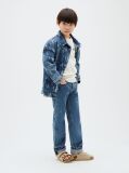 Denim Camasa Din Denim Cu Monograma Integrala Si Aspect Prespalat  Baieti
