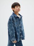 Denim Camasa Din Denim Cu Monograma Integrala Si Aspect Prespalat  Baieti