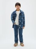 Denim Camasa Din Denim Cu Monograma Integrala Si Aspect Prespalat  Baieti