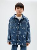 Denim Camasa Din Denim Cu Monograma Integrala Si Aspect Prespalat  Baieti