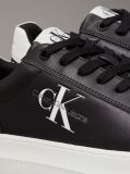 Black Leather Chunky Trainers  Men