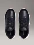 Black Leather Runner Trainers  Women