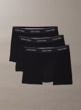 Black 3 Pack Relaxed Dart Trunks - Icon Cotton Stretch  Men