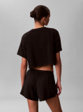 Black Cropped Beach T-Shirt  Women