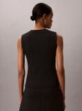 Black Tailored Button-Through Vest  Women