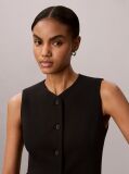 Black Tailored Button-Through Vest  Women