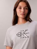 Gri Tricou Clasic Cu Logo Grafic Shine Monologo  Femei