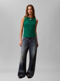 Green Logo Label Tank Top  Women