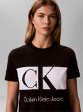 Negru Rochie Tip Tricou Cu Logo Colour-Blocked  Femei