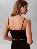Black Logo Waistband Bodycon Mini Dress  Women