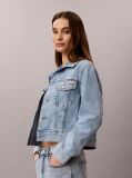 Denim Jacheta Trucker Din Denim Cu Croiala Cropped  Femei
