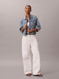 Denim Jacheta Trucker Din Denim Stil 90s Cu Print  Femei