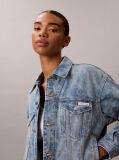 Denim Jacheta Trucker Din Denim Stil 90s Cu Print  Femei