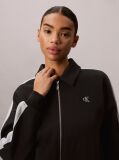 Negru Jacheta De Trening Din French Terry Cu Fermoar Si Design Color Block  Femei