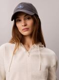 Beige Cropped Logo Elastic Zip Hoodie  Women