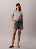 Gri Tricou Crop Cu Tiv Reglabil Cu Snur  Femei