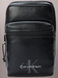 Negru Geanta Sling Cu Bareta Textila Cu Logo Monogram  Barbati