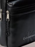 Negru Geanta Sling Cu Bareta Textila Cu Logo Monogram  Barbati