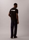 Negru Tricou Cu Logo Grafic Divizat  Barbati