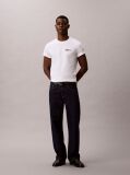 Alb Tricou Cu Logo Grafic Divizat  Barbati