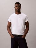 Alb Tricou Cu Logo Grafic Divizat  Barbati