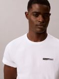 Alb Tricou Cu Logo Grafic Divizat  Barbati