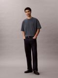 Blue Oversized Embossed Logo T-shirt  Men