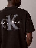 Black Oversized Embossed Logo T-shirt  Men