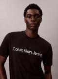 Black Linear Logo T-Shirt  Men